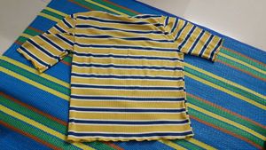 Striped Ribbed Knit Top