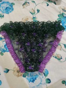 Purple Bra &amp; Lace Panty Set