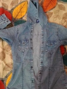 Denim Hooded Jacket
