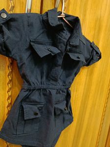 Dark blue dress for baby girl
