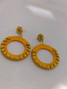 Yellow Hoop Earrings