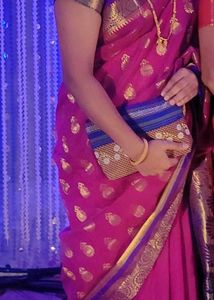 Pink &amp; Blue Banarasi  Saree