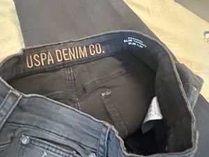 Gray Wash Denim Jeans