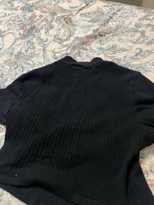 Striped Zip-Up Crop Top