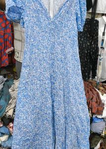 Rani Dress Blue Flora