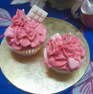 Vanilla Scented Cupcake Candles (Pack Of 2)