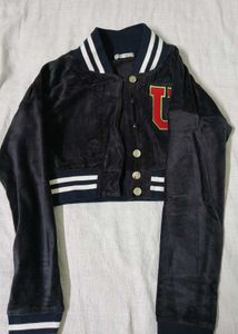 Blue velvet jacket