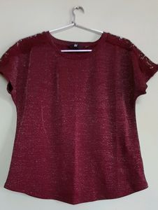 PRICE DROP ***'Trendy Top in Wine Colour