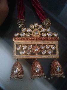 Kundan Antique Necklace With Earrings