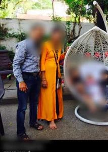 navy blue sleeveless long kurti with yellow shrug