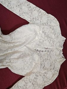 Elegant padded White Lace top