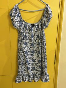 Floral Print Off-Shoulder Dress