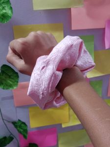 Aesthetic Pink Scrunchie