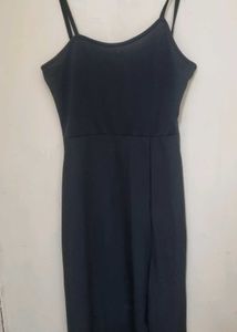Bodycon Black Slit Dress
