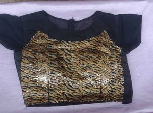 Black Sequence Blause