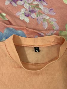 Cute Peach Puff Sleeve Top