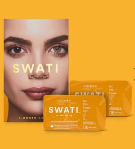 Swati Verma Contact Lenses In Shade Honey (-2
