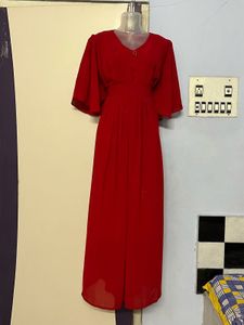 Red Designer Pinterest Long Gown