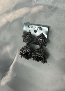 light weight Oxidized Jhumka Earrings