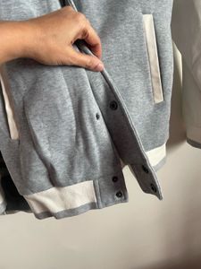 leather Sleeve Detail jacket