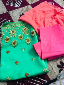 Unstitch Beautiful Light Work Dress Material 💕