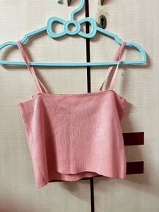 Pink Bow Crop Top