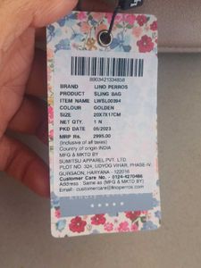 Lino perros gold toned quilted sling Bag