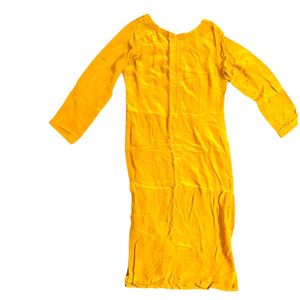 Vintage Mustard Embellished Dress