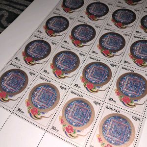 Vintage Bhutan 1986  Full Sheet 40 Stamps