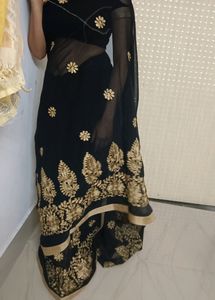 Black Embroidery Saree