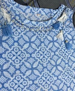 Blue Printed Kurta