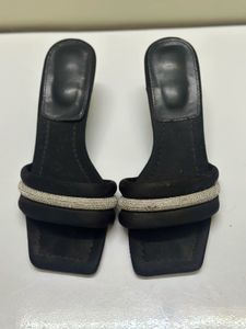 Black Heels with Rhinestones