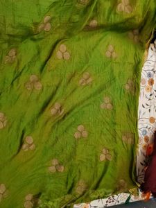 Green Dupatta with Floral Motifs