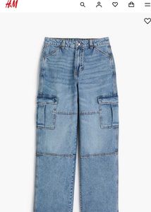 H&amp;M Acid Wash Cargo Jeans