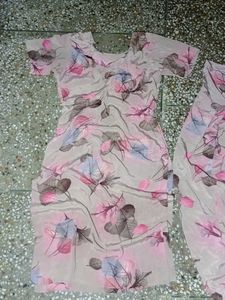 Multi Colour Crape Silk Suit