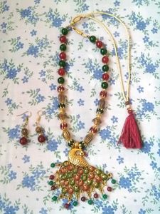 Peacock Design Necklace Set