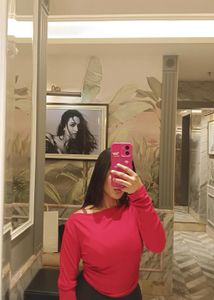 Red Long Sleeve Top