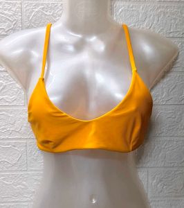 New Piece Yellow Bikini Top Fixed Price