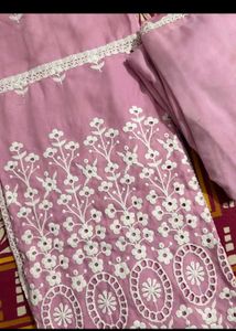 pink kurta set with dupatta