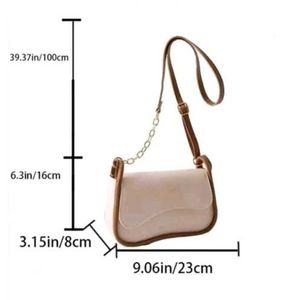 Stylish Beige Shoulder Bag Adjustable Strap