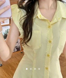 Cute Yellow Shirt Dress