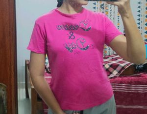 Pink Casual Tee