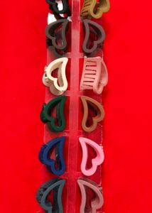 Heart Hair Clips set of 12 pcs different colours