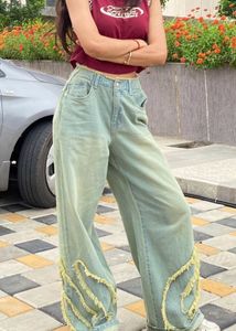 Unique Distressed Wide Leg Jeans