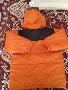 Orange puffer Jacket
