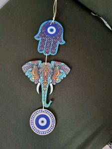 Shivmaan Art Designer Elephant Wooden Wall Hanging