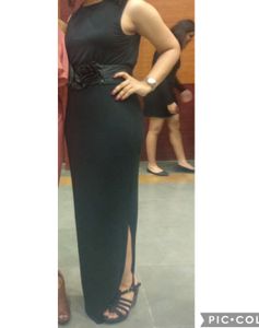 Koovs Black Maxi Dress