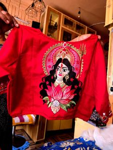 Embroidered MAA Durga Blouse