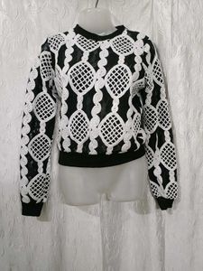 Reserved Lace Overlay Top 🖤