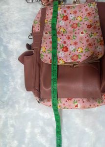 2 in 1 .Floral Print Backpack with bow
